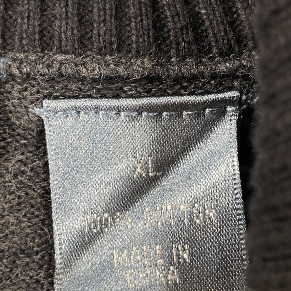 Oscar De La Rerta Vest Sweater Mens XL Gray 100% Cotton Ribbed Knit Full Zip - Picture 7 of 10